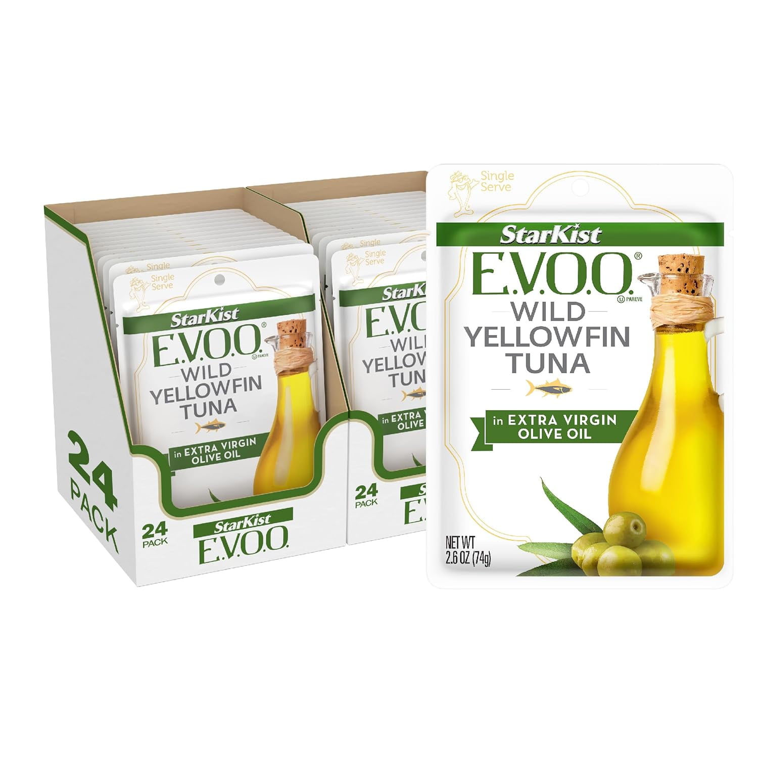 StarKist E.V.O.O. Yellowfin Tuna in Extra Virgin Olive Oil, 2.6 Oz ...