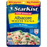StarKist Low Sodium White Albacore Tuna in Water, 2.6 Ounce Pouch