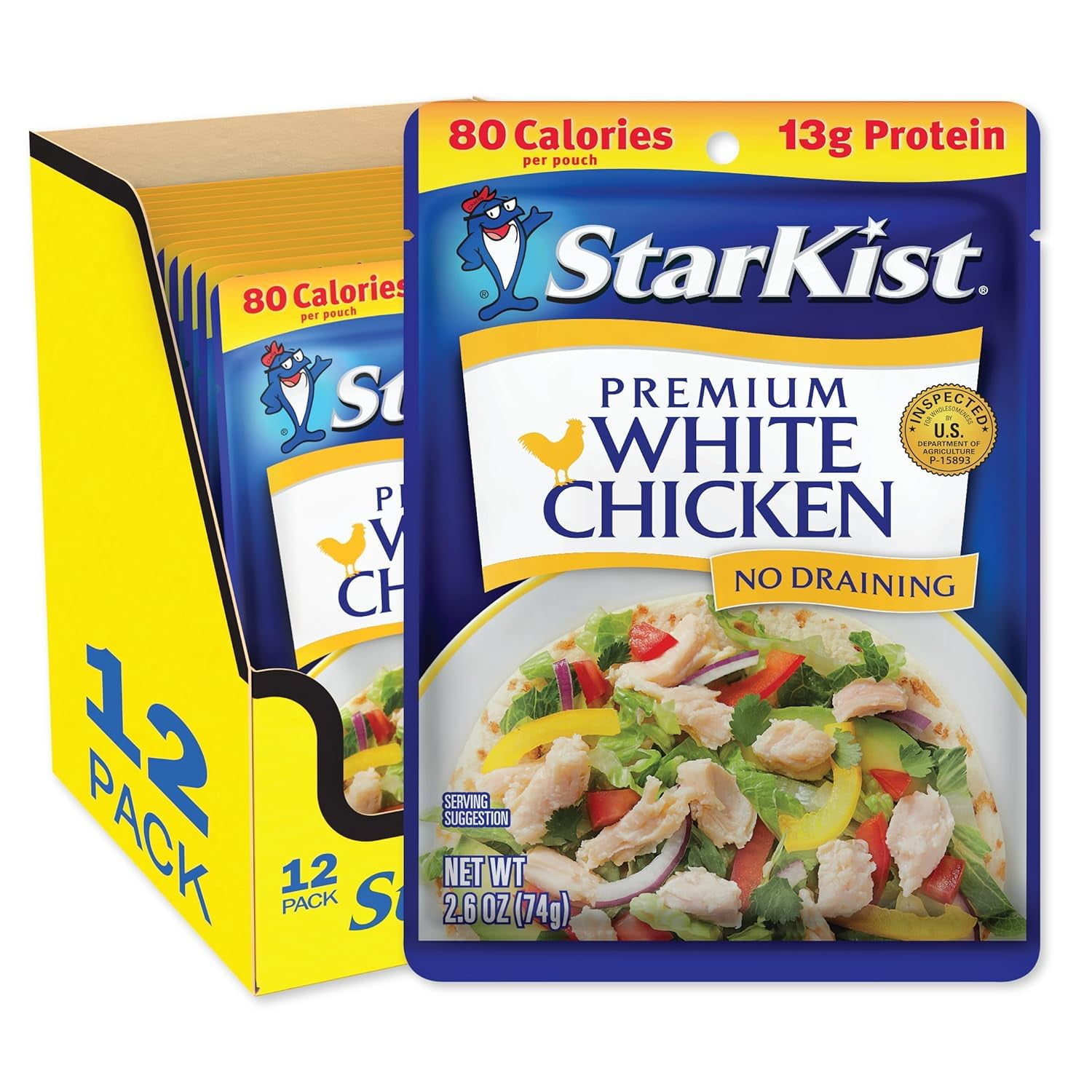 StarKist Premium White Chicken - 2.6 MVS1&nbsp;oz Pouch (Pack of 12)