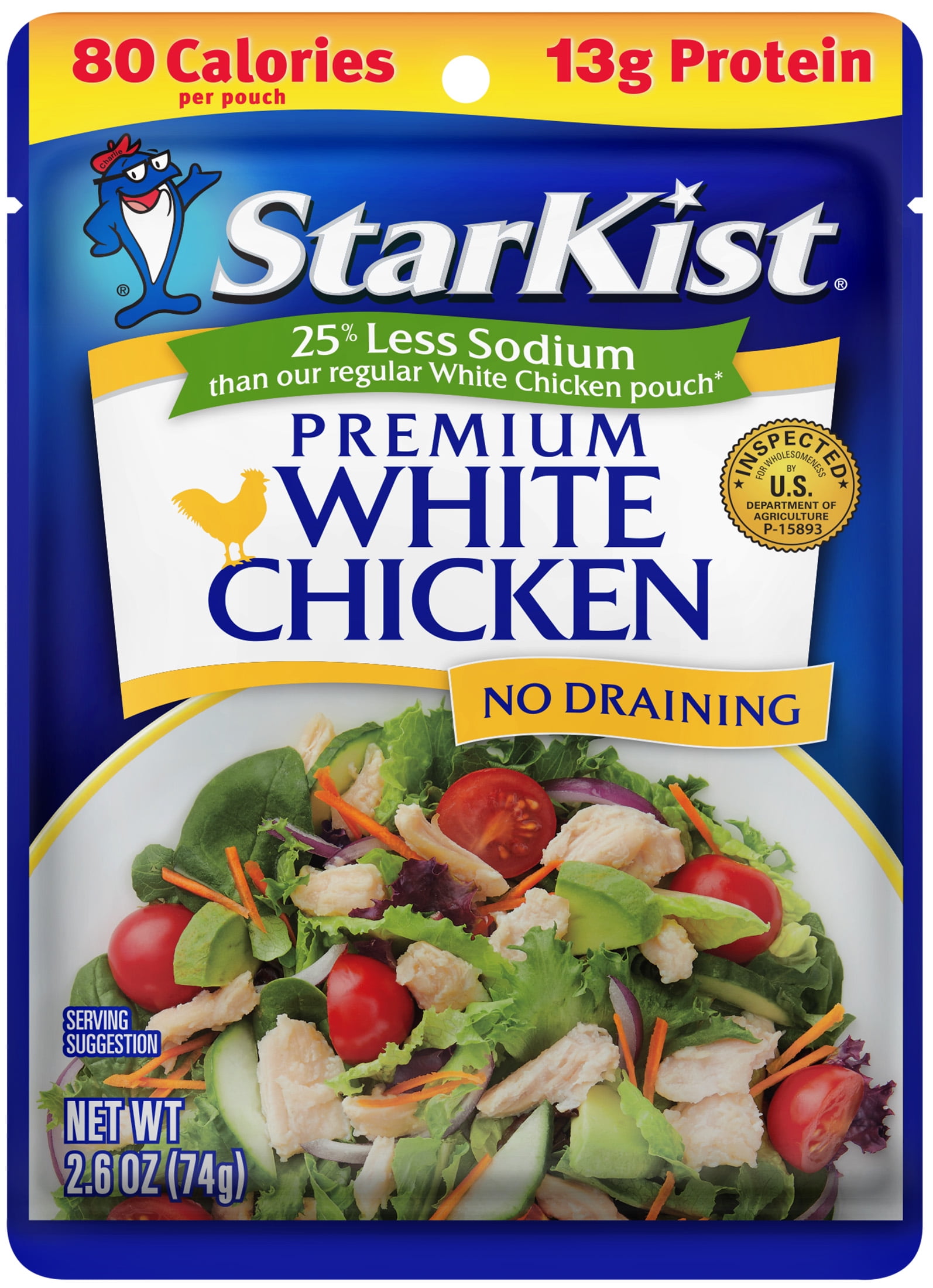 StarKist Premium White Chicken, 25 Less Sodium