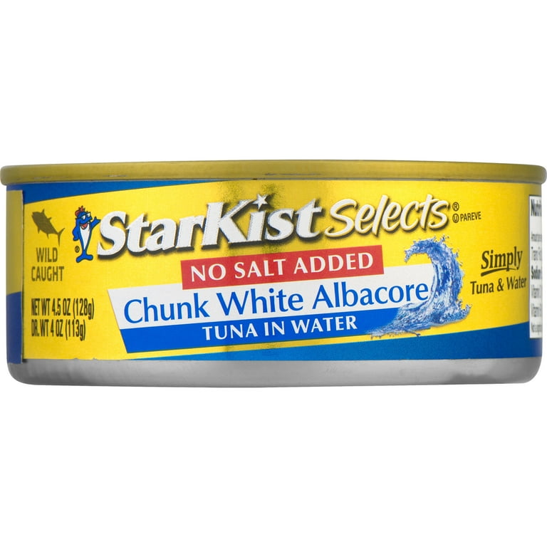 StarKist Selects Chunk White Albacore Tuna in Water - No Salt Added, 4.5 oz  Can