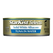 StarKist Selects Solid White Albacore Tuna in Water, Wild Caught, 30g Protein, 4.5 oz Can