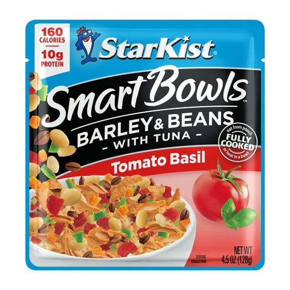 StarKist Smart Bowls Tomato Basil with Tuna, Barley and Beans, 4.5 oz Pouch