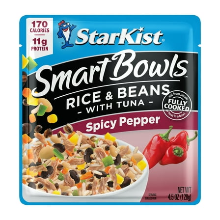 StarKist Smart Bowls Tuna Rice & Beans Spicy Pepper, 4.5 oz Pouch