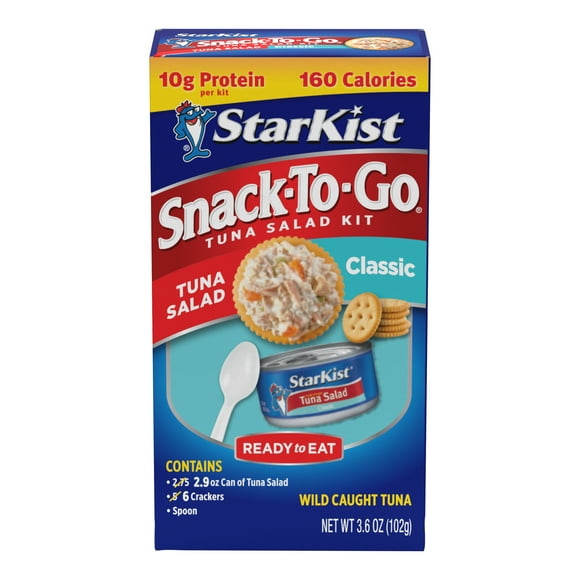 StarKist Snack-to-Go Ready-to-Eat Classic Tuna Salad Kit with Crackers, 3.6 oz