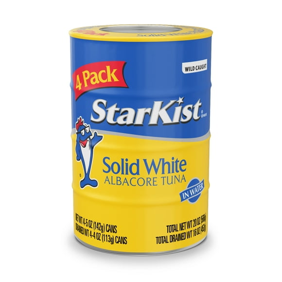 StarKist Solid White Albacore Tuna in Water , 5 oz Can, 4-Pack