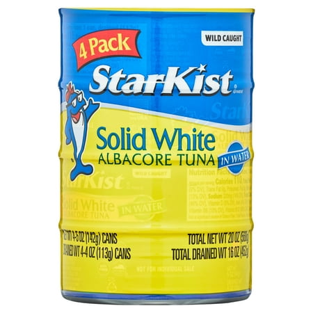 StarKist Solid White Albacore Tuna in Water , 5 oz Can, 4-Pack