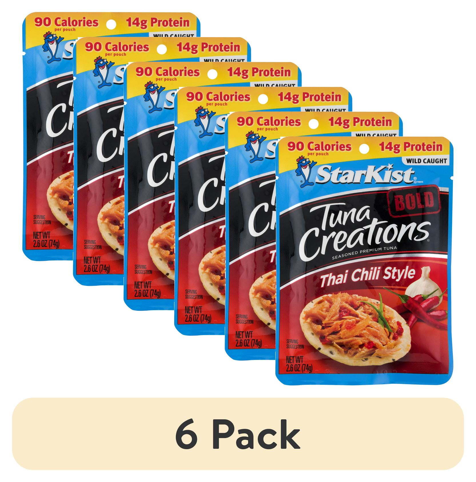 (6 pack) StarKist Tuna Creations, BOLD Thai Chili Style, 2.6 oz Pouch