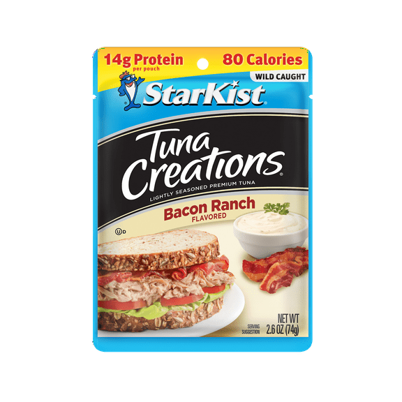 StarKist Tuna Creations, Bacon Ranch, 15g Protein, 2.6 oz Pouch