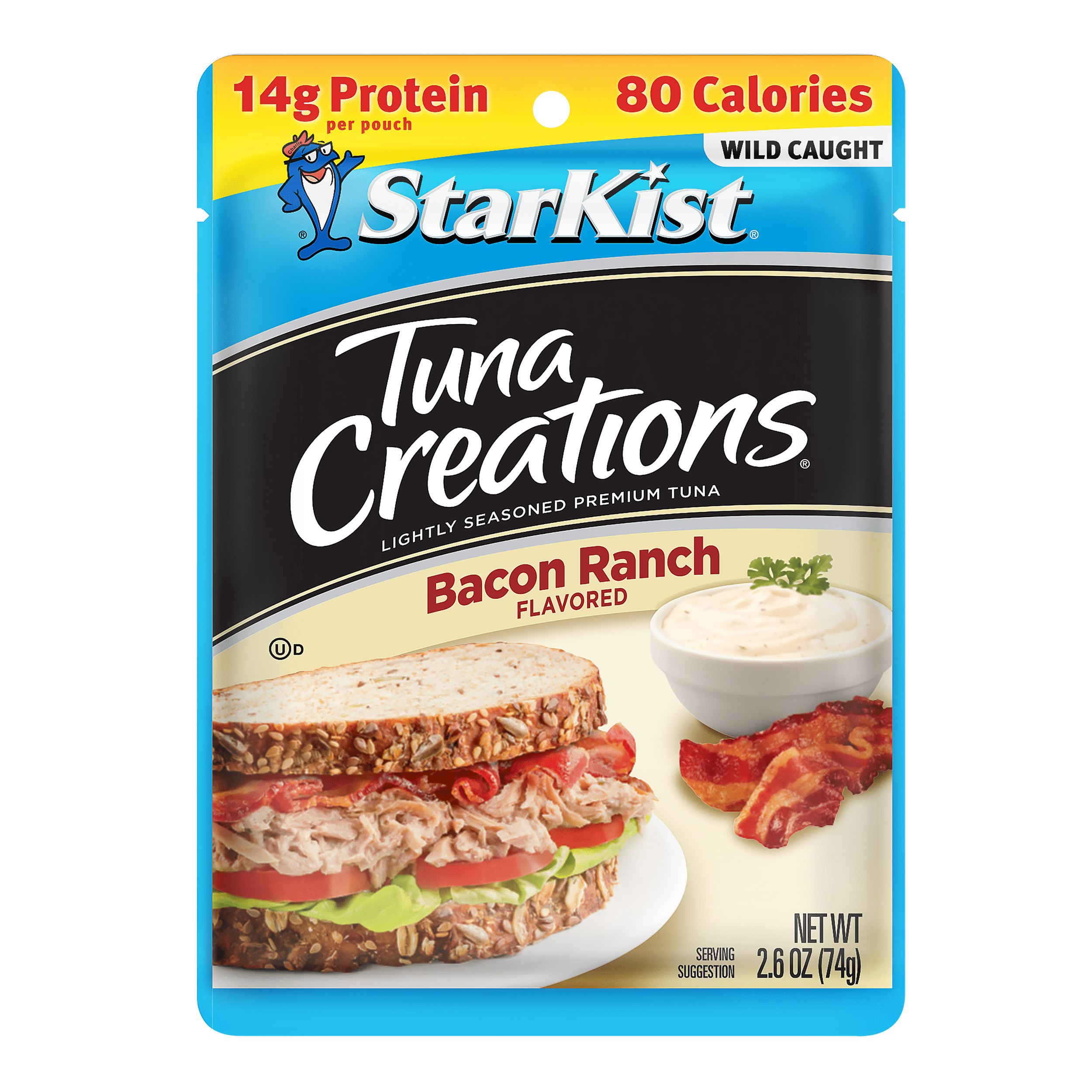 StarKist Tuna Creations, Bacon Ranch, 14g Protein, 2.6 oz Pouch