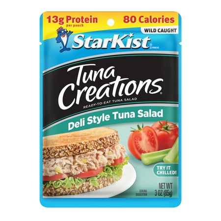 StarKist Tuna Creations, Deli Style Tuna Salad, Wild Caught, 13g Protein, 3 oz Pouch