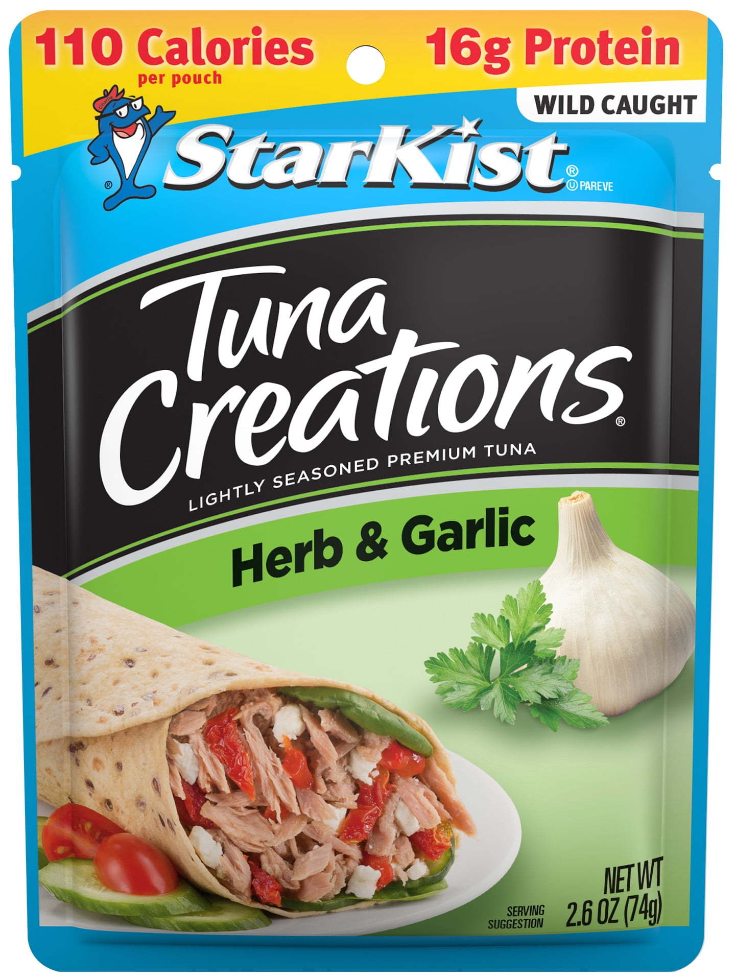 StarKist Tuna Creations, Herb and Garlic, 2.6 oz Pouch