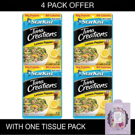 StarKist Tuna Creations, Lemon Pepper, Wild Caught, 16g Protein, 2.6 oz