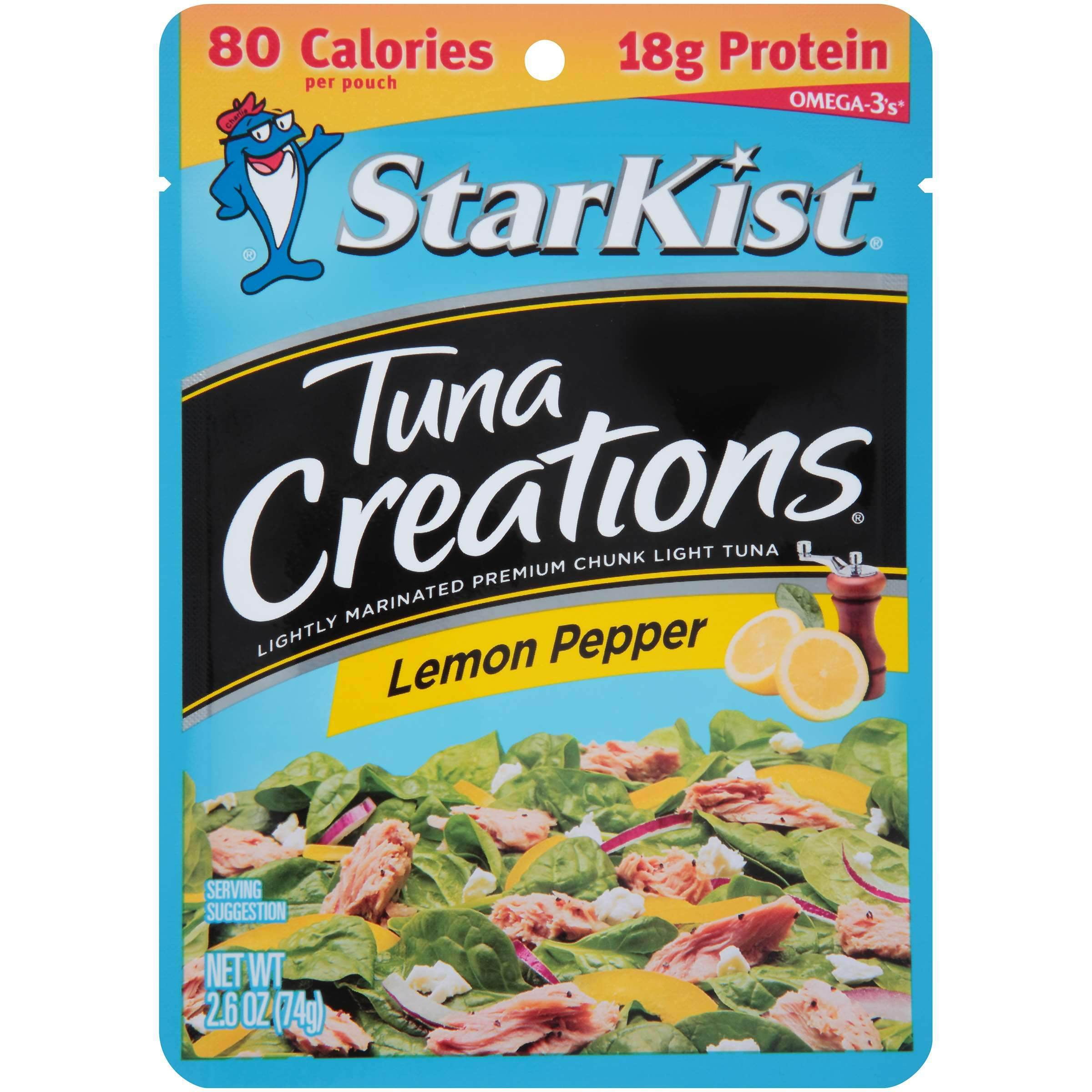 (24 pack) StarKist Tuna Creations, Lemon Pepper, 16g Protein, 2.6 oz Pouch