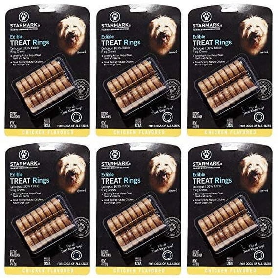 StarMark Edible Treat Rings - Chicken Flavor 6 Pack
