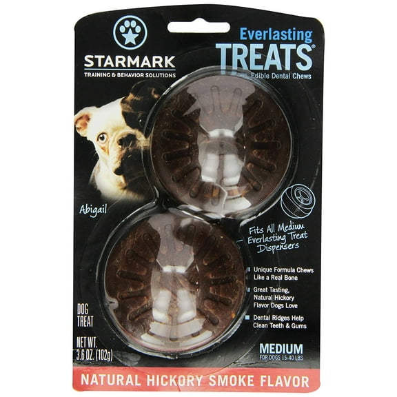 StarMark EVERLASTING DOG TREAT Hard Chew HICKORY SMOKE MEDIUM