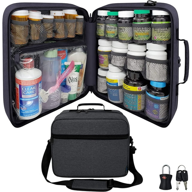 StarPlus2 ExtraLarge Modular Pill Bottle Organizer, Medicine Bag