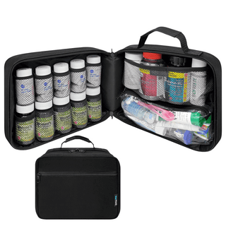 Trunab Medicine Storage and Organizer Bag Empty, Pill Bottle Organizer with  Portable Small Pouch, Home First Aid Box for Emergency Medication