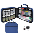 thumbnail image 1 of StarPlus2 Large Original Pill Bottle Organizer, Medicine Bag - Blue (with TSA approved lock), 1 of 6