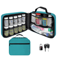 thumbnail image 1 of StarPlus2 Large Original Pill Bottle Organizer, Medicine Bag - Turquoise (with TSA approved lock), 1 of 6