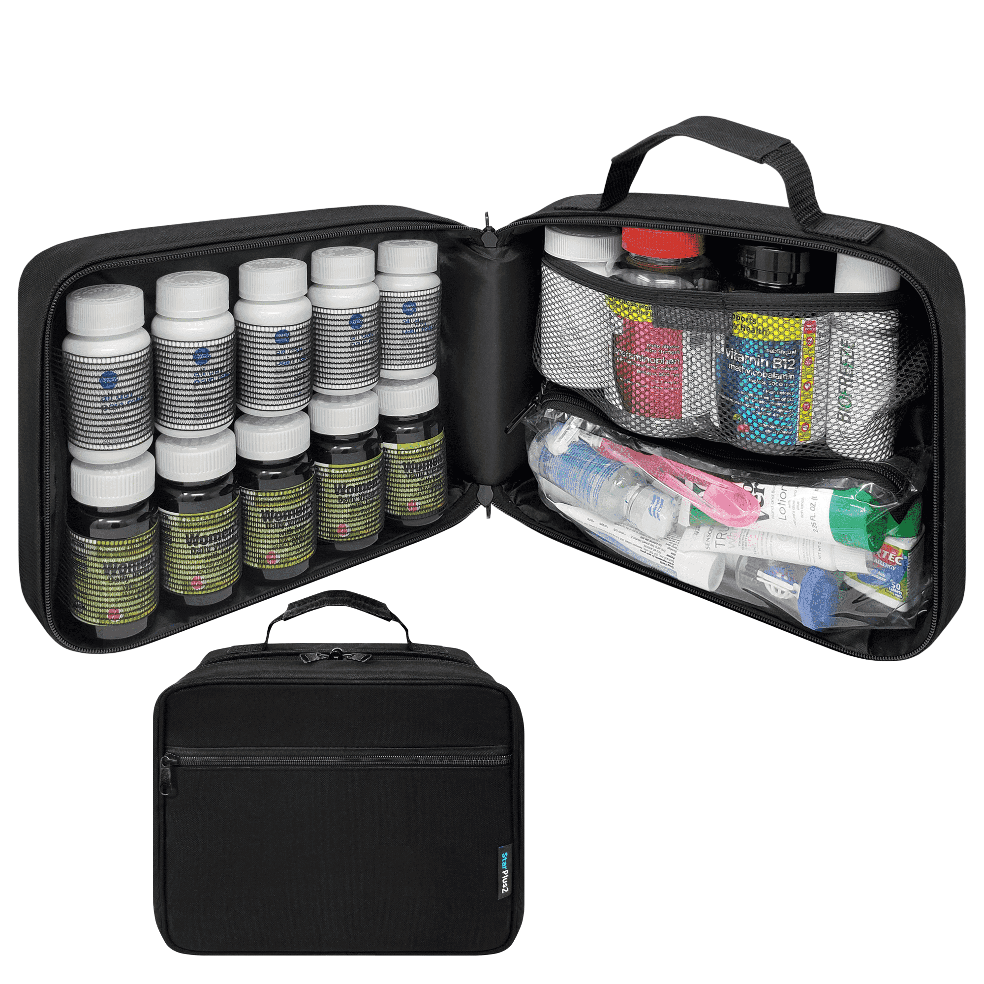 StarPlus2 Portable Travel Size Medicine Organizer, Large Original Pill ...