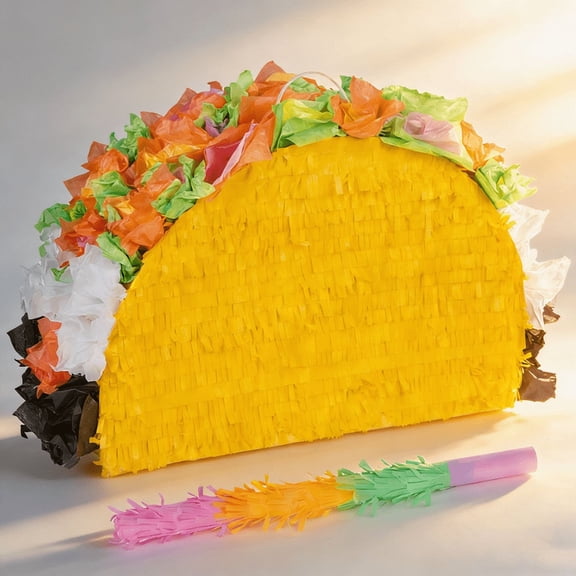 StarQualityBargain 15.7" Taco Piñata w/Bat - Cinco de Mayo & Birthday Party Decoration