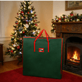 thumbnail image 1 of StarQualityBargain 35 Inch Square Christmas Tree Storage Bag, Large Pop-Up Container for 5-6.5 Ft Artificial Tree, Wreaths & Holiday Decor, Green, 1 of 8