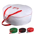 thumbnail image 1 of StarQualityBargain Christmas Wreath Storage Bag Heavy Duty 25" White Xmas Wreath Container with Zipper Durable Holiday Wreath Protection, 1 of 6