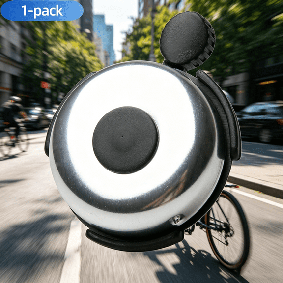 StarQualityBargain Classic Bicycle Bell for Electric and City Bikes, Aluminum and Plastic Handlebar Accessory, Silver