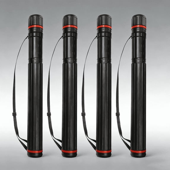 StarQualityBargain Telescoping Poster Tube 25 to 43 Inches, Extendable with Shoulder Strap, Blueprint and Artwork Storage, 4 Pack