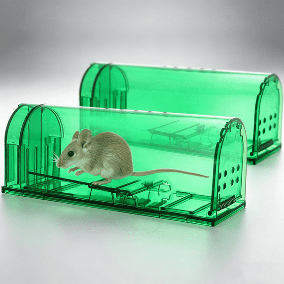 StarQualityBargain Humane Mouse Trap, Live Catch and Release, Indoor/Outdoor, Large Size, 2 Pack