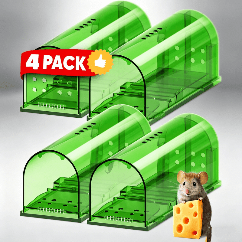 StarQualityBargain Humane Mouse Trap, Live Catch and Release, Indoor/Outdoor, Large Size, 4 Pack