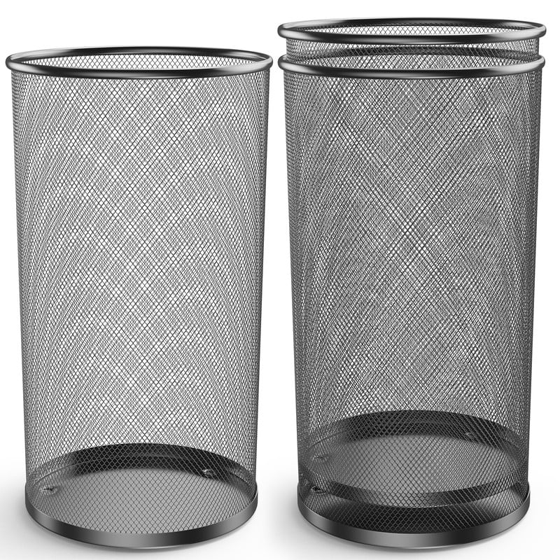 StarQualityBargain Metal Umbrella Stand, 20 in Round Freestanding Umbrella Holder for Entryway, Home and Office, Black, 3 Pack