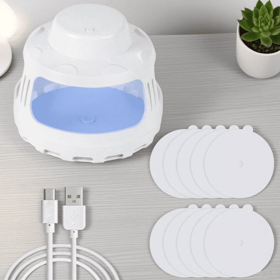 StarQualityBargain Rechargeable Flea Light Traps with 10 Sticky Discs, 4 Light Modes and USB Cables, Indoor Use