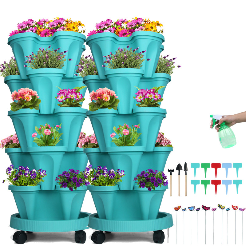 StarQualityBargain Strawberry Planter, Stackable Gaden Tower for ...