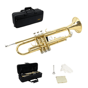 StarQuest Bb Trumpet .460  Bore High-Precision Nickel-Plated Valves, Ideal for Students and Experienced Musicians, Complete with Hard Case & Accessories