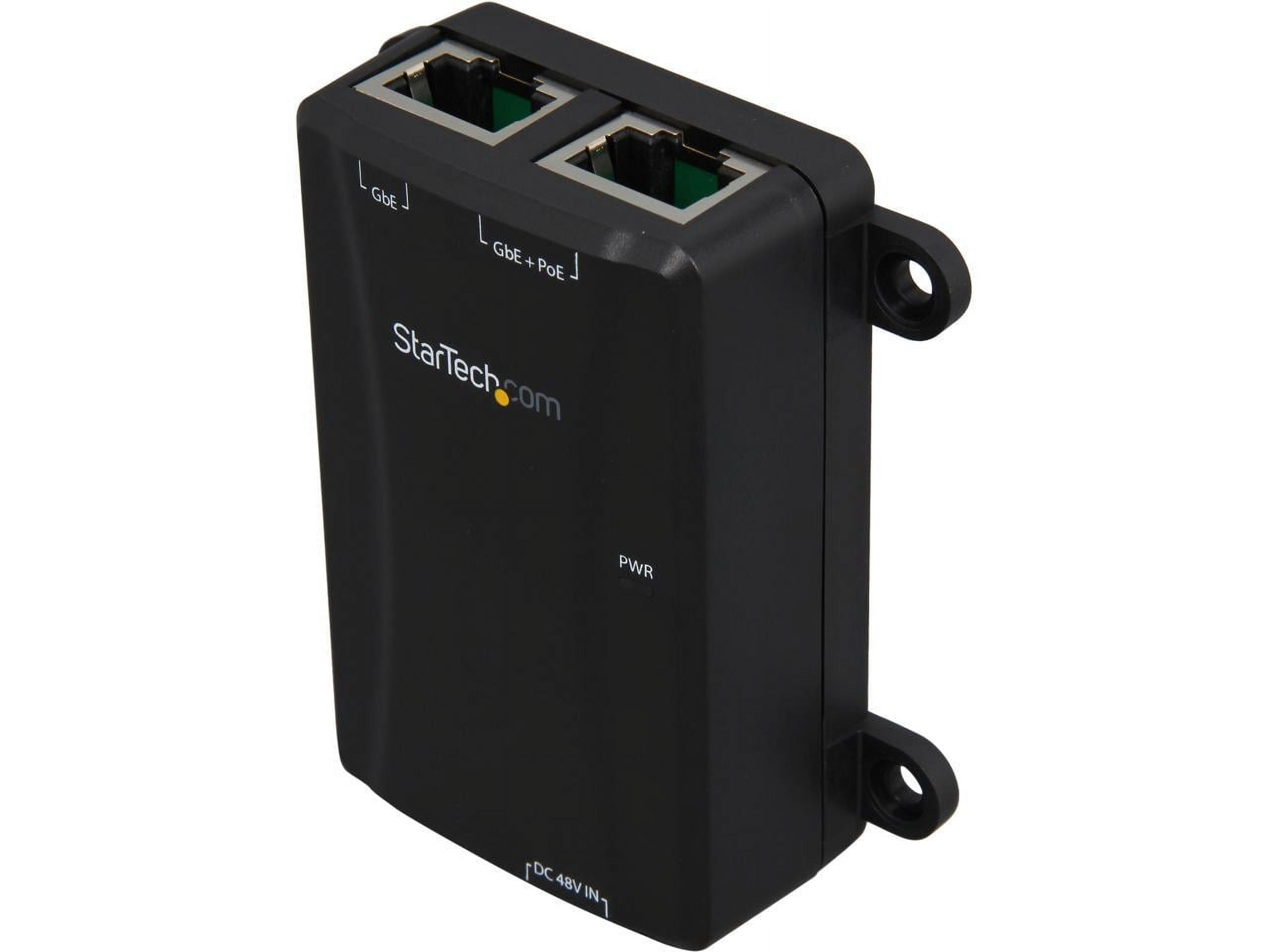 StarTech.com 1 Port Gigabit PoE Power over Ethernet Injector 48V / 30W - 802.3at / 802.3af - Wall-Mountable