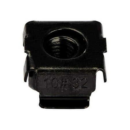 Startech.com 10-32 Cage Nuts - 50 Pack - Rack Mount Clip Nuts - For Square Hole Server Rack - Black (cabcagenuts1032) - Cage Nuts - Black (pack Of 50) - For P/n: 2postrack42, 4postrack12u