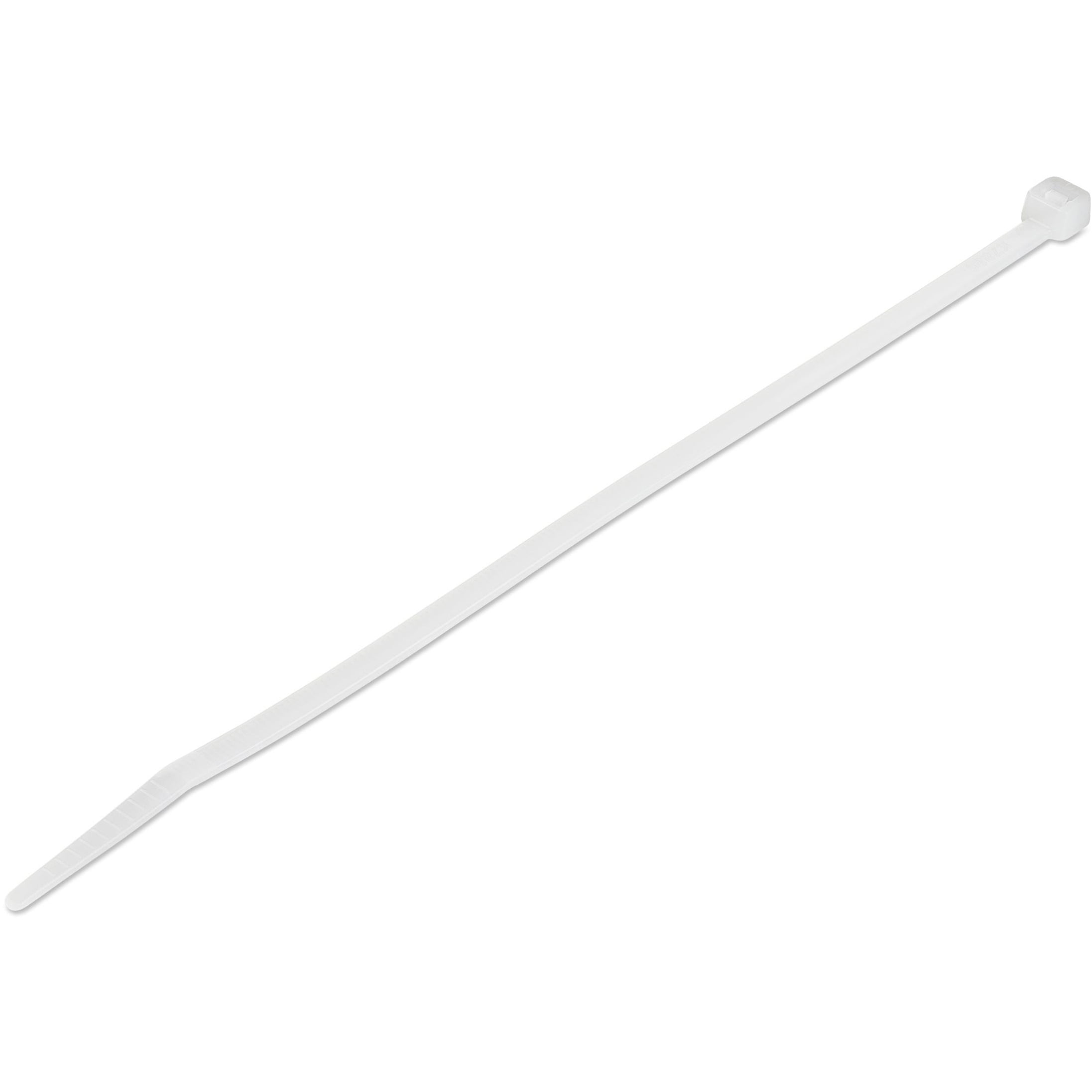 StarTech 1000 Pack 8" Large Nylon/Plastic Cable Zip Ties White CBMZT8NK