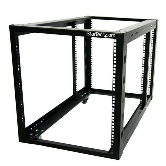StarTech 12U 4 Post Server Equipment Open Frame Rack Cabinet w/ Adjustable Posts & Casters