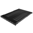 thumbnail image 1 of StarTech.com 1U 4-Post Adjustable Vented Server Rack Mount Shelf - 330lbs(150 kg) - 19.5 to 38in Adjustable Mounting Depth Universal Tray 19" AV/ Network Equipment Rack - 27.5in Deep, 1 of 13