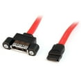 thumbnail image 1 of StarTech  1ft eSATA Panel Mount Cable Female-Male Retail - Red - 12 in, 1 of 1