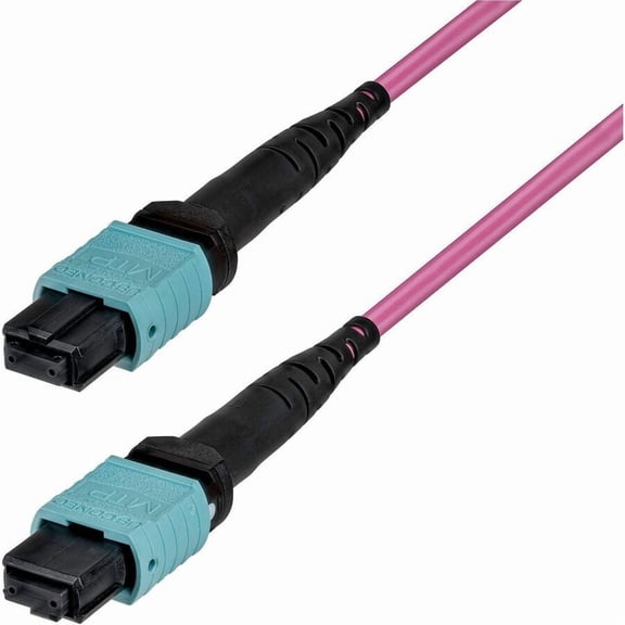 StarTech 1m 3.3ft MTP/MPO Fiber Optic Cable 12F Type-A OS2 Single Mode MTP/APC Female Fiber Jumper 9/125 OFNP Plenum