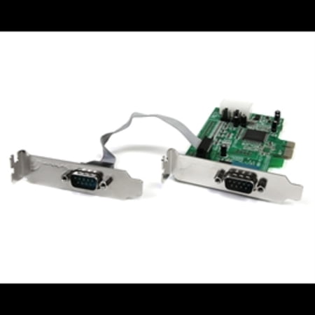 StarTech 2 Port Low-Profile Native RS232 PCI Express Serial Card with 16550 UART