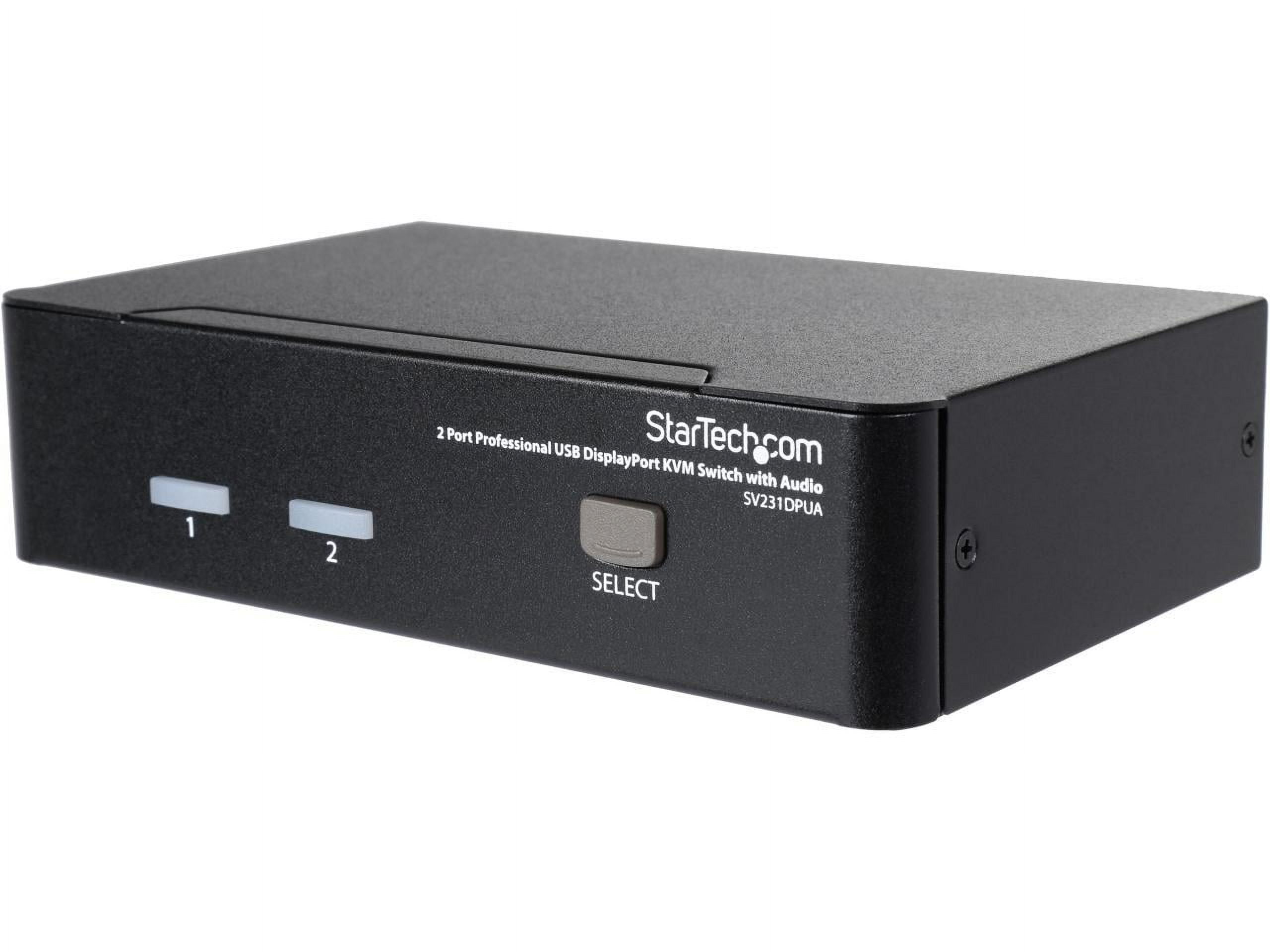 StarTech 2-Port Professional USB DisplayPort KVM Switch with Audio