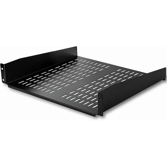 StarTech 2U Vented Cantilever Rack Shelf, 16in Deep, 50lb, TAA (CABSHELFV)