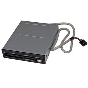 StarTech.com 3.5in Front Bay 22-in-1 USB 2.0 Internal Multi Media Memory Card Reader - Black - 22-in-1 - CompactFlash Type I, CompactFlash Type II, SD, miniSD, microSD, SDHC, SDXC, MultiMediaCard