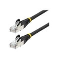 thumbnail image 1 of StarTech 35ft CAT6a Ethernet Cable - Low Smoke Zero Halogen (LSZH) - 10 Gigabit 500MHz 100W PoE RJ45 S/FTP Black Network Patch Cord Snagless w/Strain Relief (NLBK-35F-CAT6A-PATCH), 1 of 2