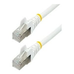 StarTech.com 3ft CAT6a Ethernet Cable - Low Smoke Zero Halogen (LSZH) - 10 Gigabit 500MHz 100W PoE RJ45 S/FTP White Network Patch Cord Snagless w/Strain Relief (NLWH-3F-CAT6A-PATCH)
