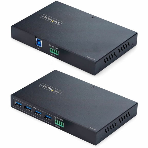 StarTech 4-Port USB 3.0 Extender over Ethernet up to 330ft via Cat6a/Cat7/Cat8 RJ45, Extension Adapter for Remote USB Devices, TAA